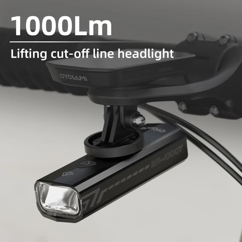 CYCLAMI Scheinwerfer 1000LM Fahrradlicht Wasserdichte wiederaufladbare Frontlampe Fahrradlicht Aluminium Ultraleichte Taschenlampe