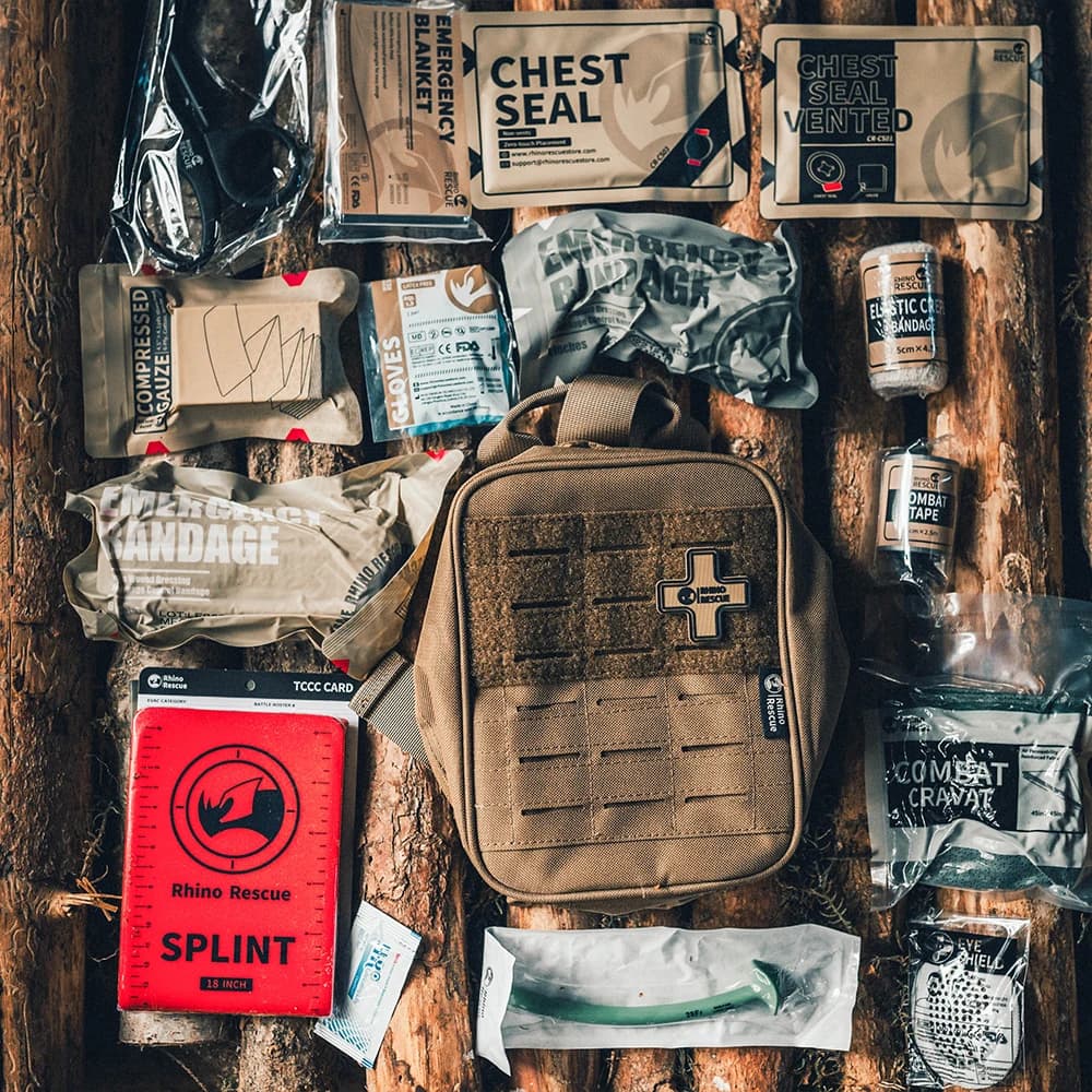 RHINO RESCUE-SE IFAK Trauma-Erste-Hilfe-Set, taktische medizinische Tasche für Auto, Zuhause, Reisen, Wandern und Camping,