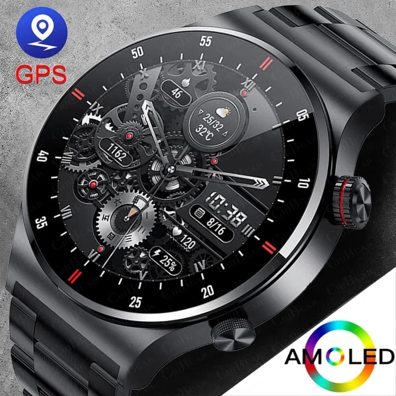 GPS EKG ppg Bluetooth Anruf Smartwatch Männer 2024 Sport Armband NFC wasserdicht benutzer definierte Uhr Gesicht Männer Smartwatch für iOS Android