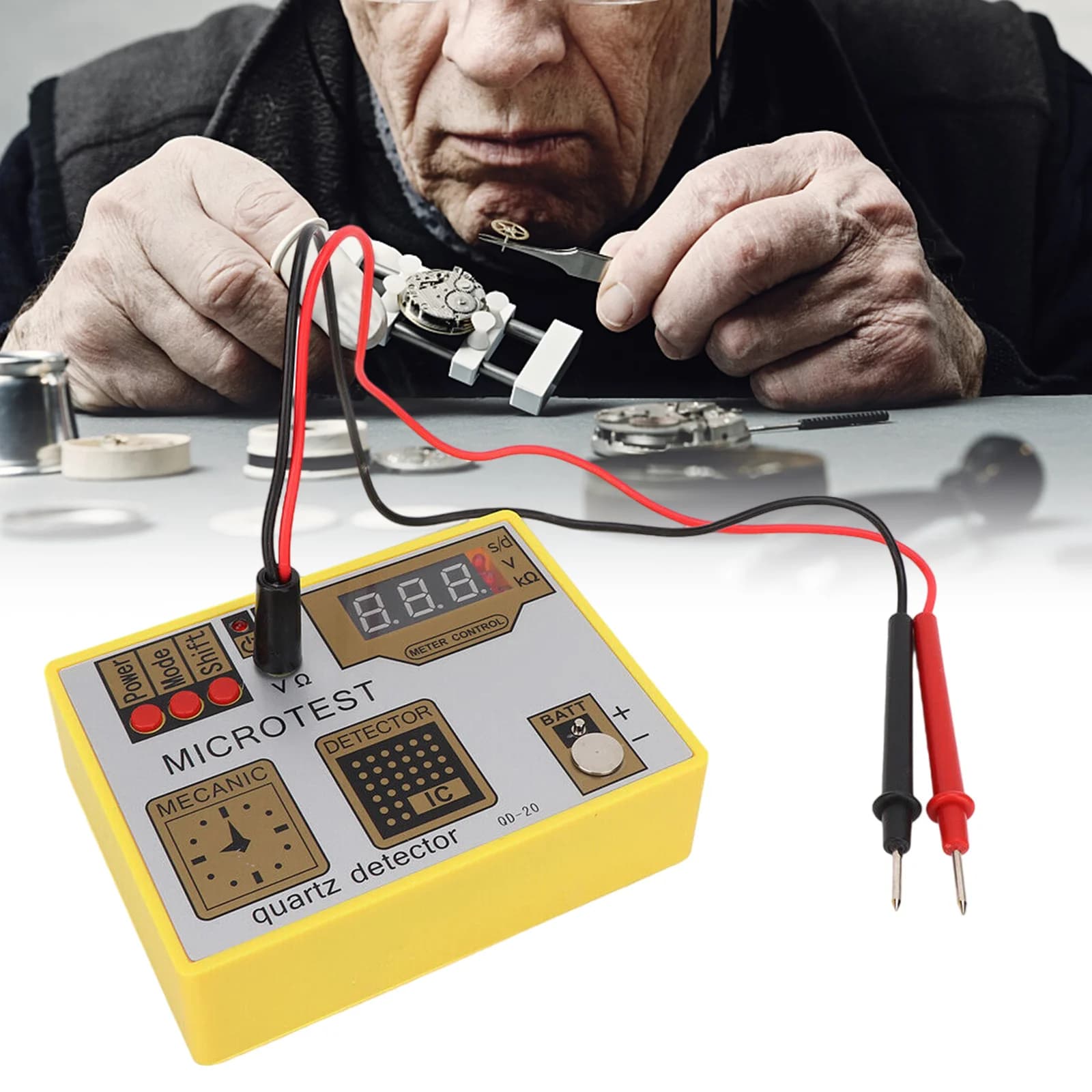 Qd20 Uhr Batterie Puls tester Quarz werk Tester Ent magneti sierer Uhr Reparatur werkzeug Uhrmacher Mikro test Uhr