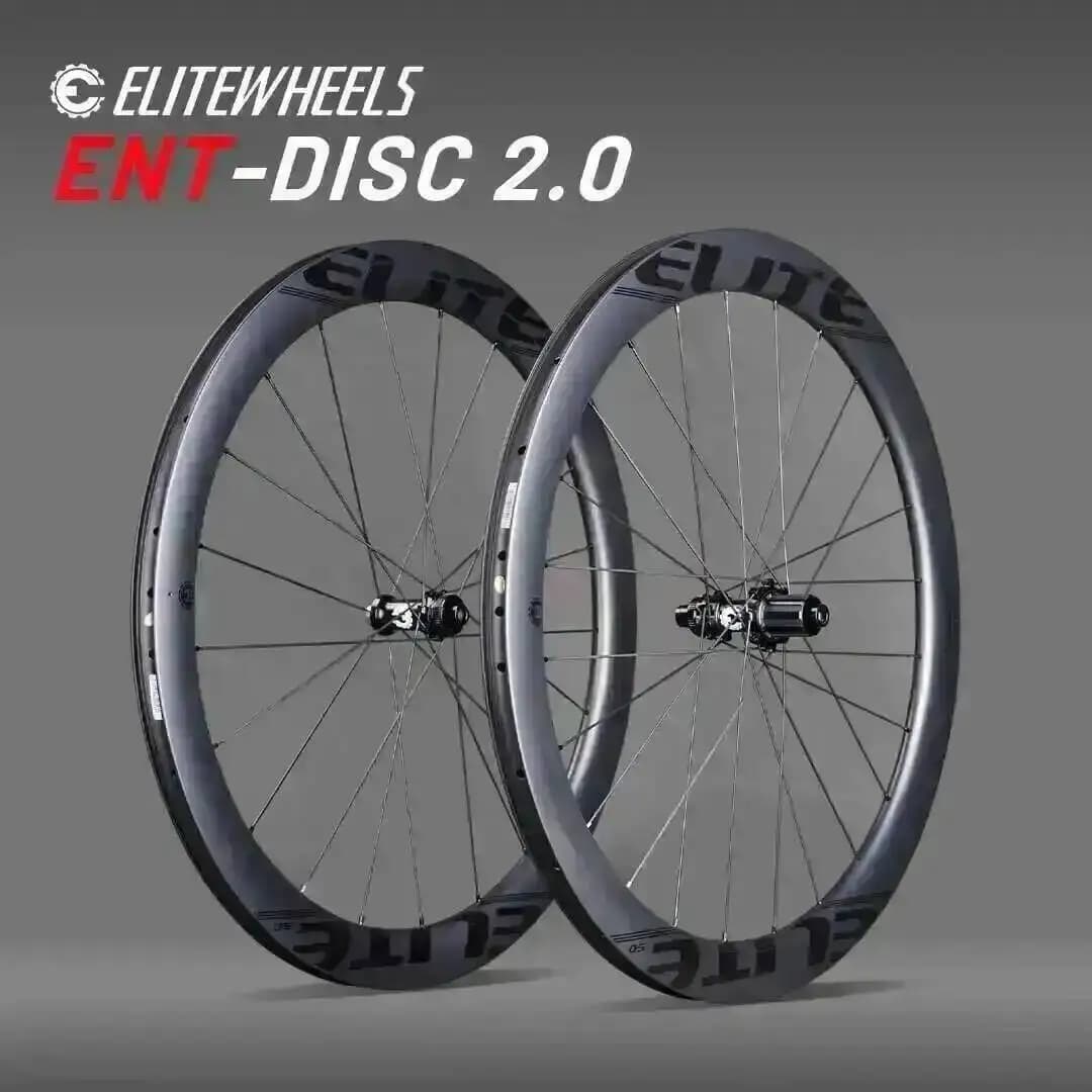 ELITEWHEELS Carbon-Laufräder ENT 2.0 Scheibenbremse 700c Carbon-Felge Center Lock Rennrad-Laufradsatz UCI-Qualität Rennrad-Laufradsatz