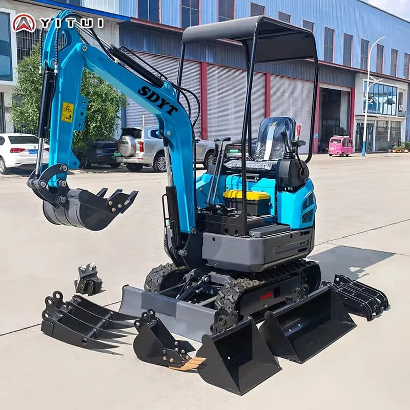Mini-Bagger 1 Tonne, 1,5 Tonnen und 2 Tonnen Raupenbagger mit Hydraulikantrieb, Maßgefertigte Mini-Bagger mit Kabinen, Schnelle Lieferung