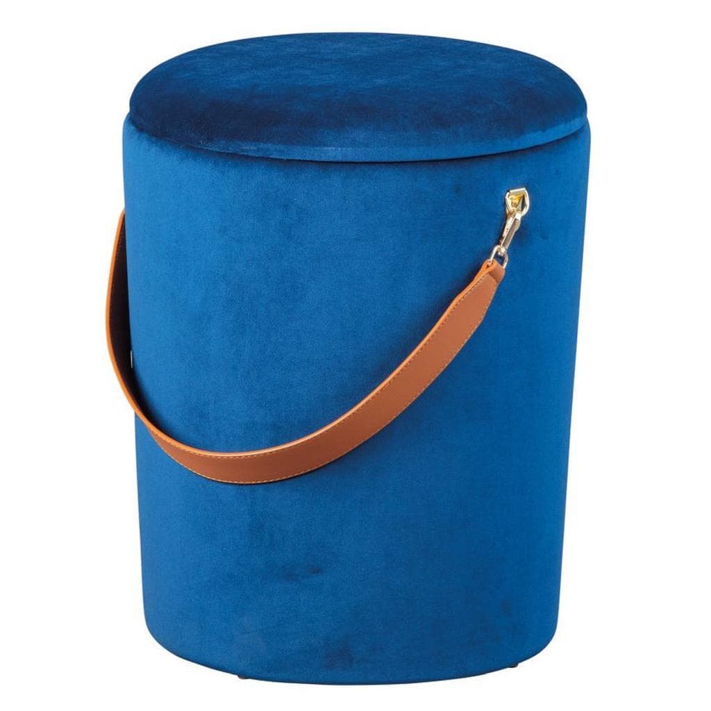 Livetastic , Blau , Textil , zylindrisch , 35x45x35 cm , Stauraum , Wohnzimmer, Hocker, Hocker