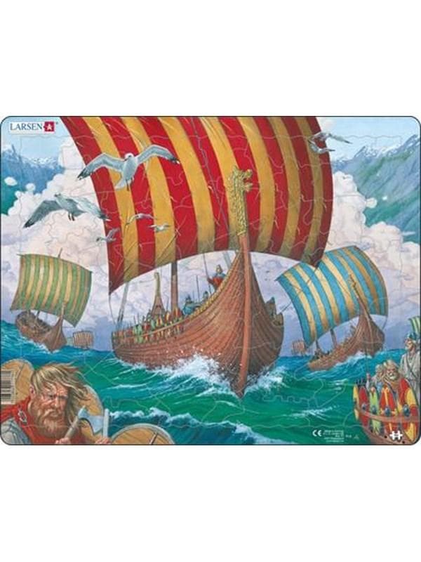 Larsen Puzzles Puzzle Viking Ship - Ormen Lange - 64 pieces Maxi (36.5x28.5 cm) Boden