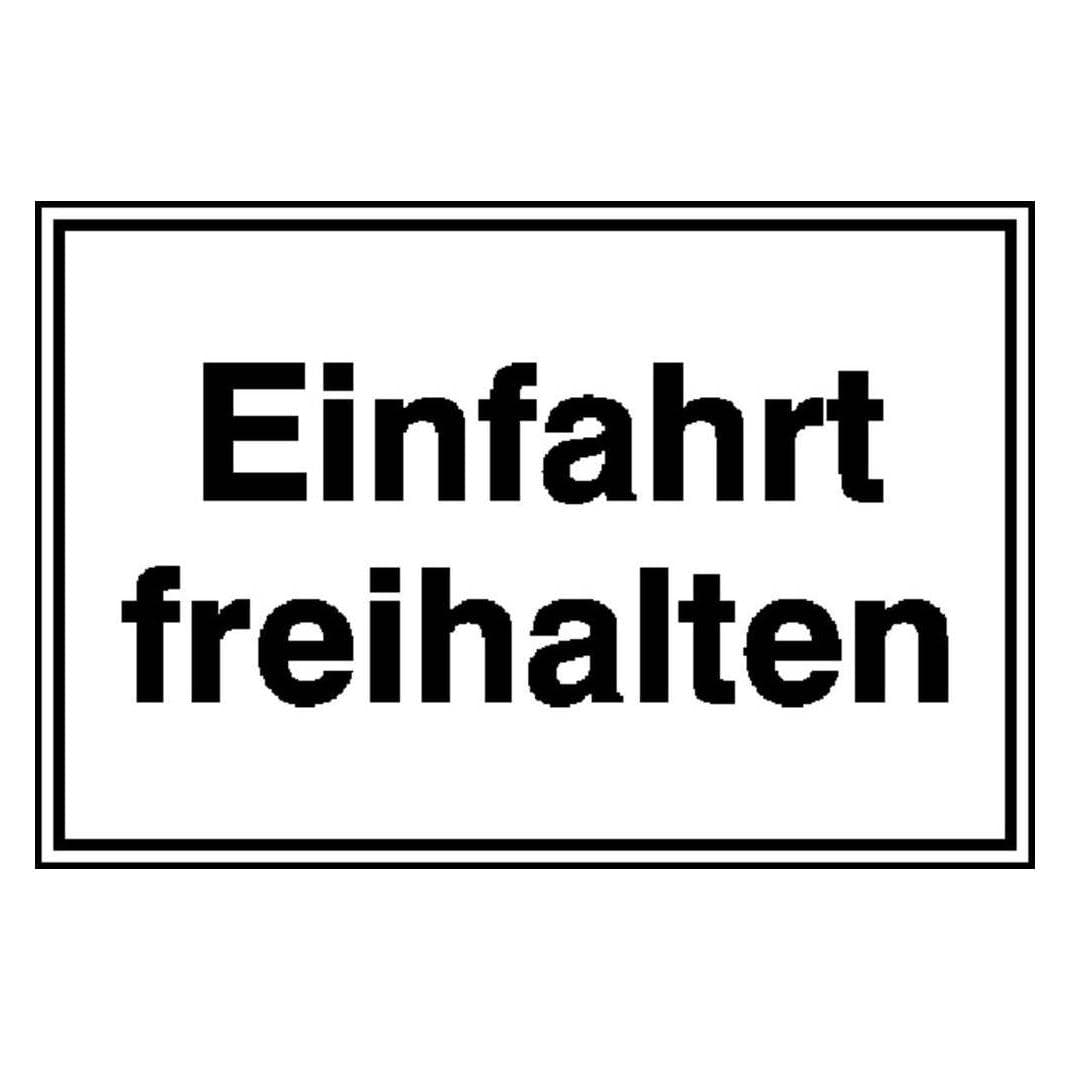 SafetyMarking, Sicherheitskennzeichnung, Hinweisschild Einfahrt freihalten