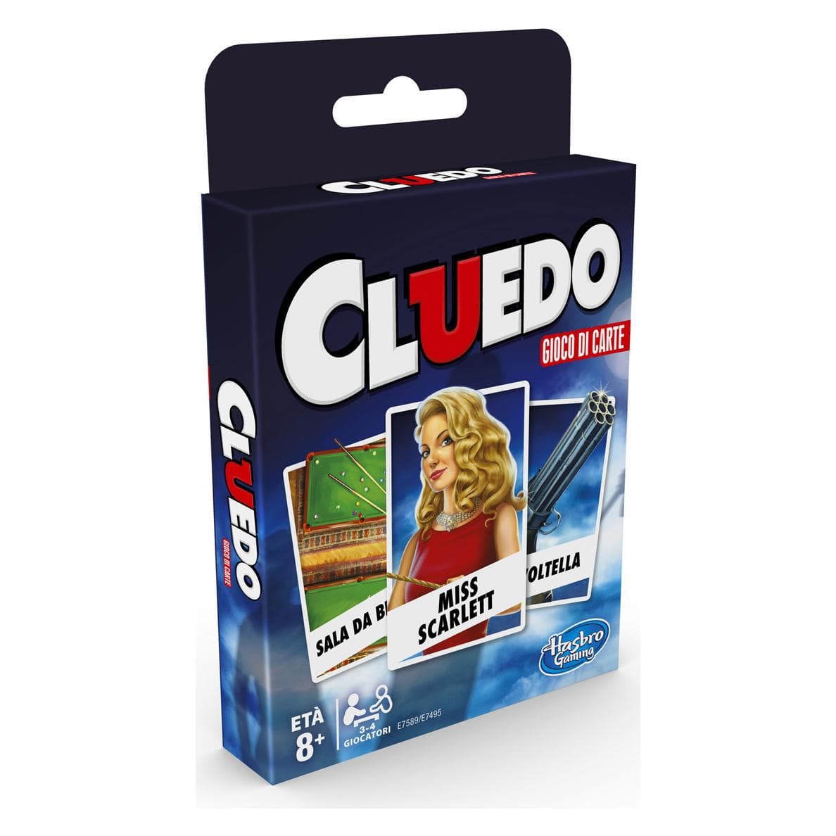 Hasbro Cluedo mazzo di carte, i italienische Version, deutsch: 671-02-765 (Italienisch, 3 - 4 Spieler)