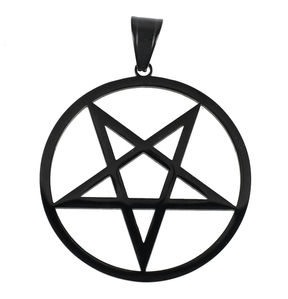 ETNOX Halsband - Plain Pentagram - upside down