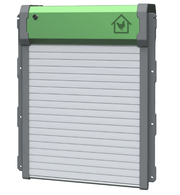 Wasserdichte Solar-Hühnerstalltür mit Timer und Lichtsensor, selbstöffnende Hühnertür mit Fernbedienung, 37 x 30 x 10 cm