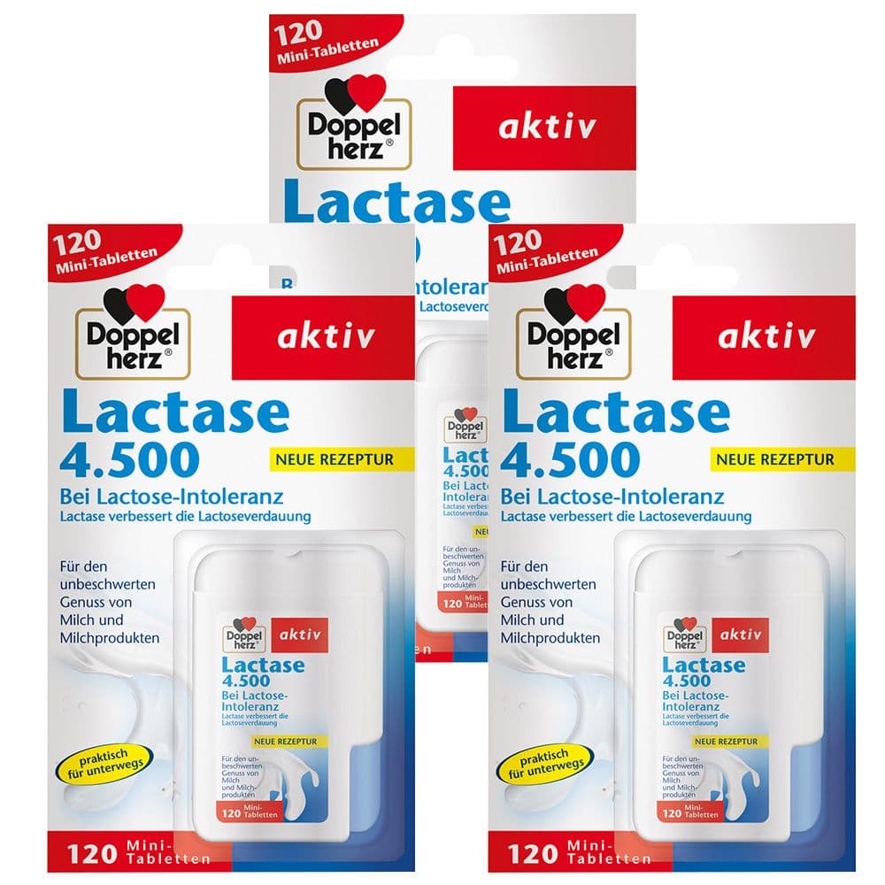 Doppelherz® aktiv Lactase 4.500 Tabletten 3x120 St
