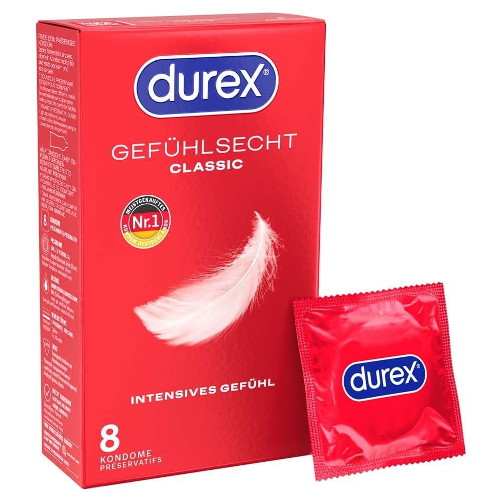 durex® Gefühlsecht Classic Kondome 8 St transparent