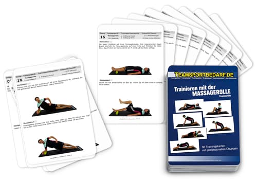 Trainingskarten - "Massagerolle (Faszienrolle)" (30 Workouts)