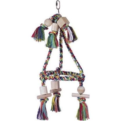 Nobby Cage Toy, Pyramide Baumwolle mit Holzblöcken, Vogelheimeinrichtung