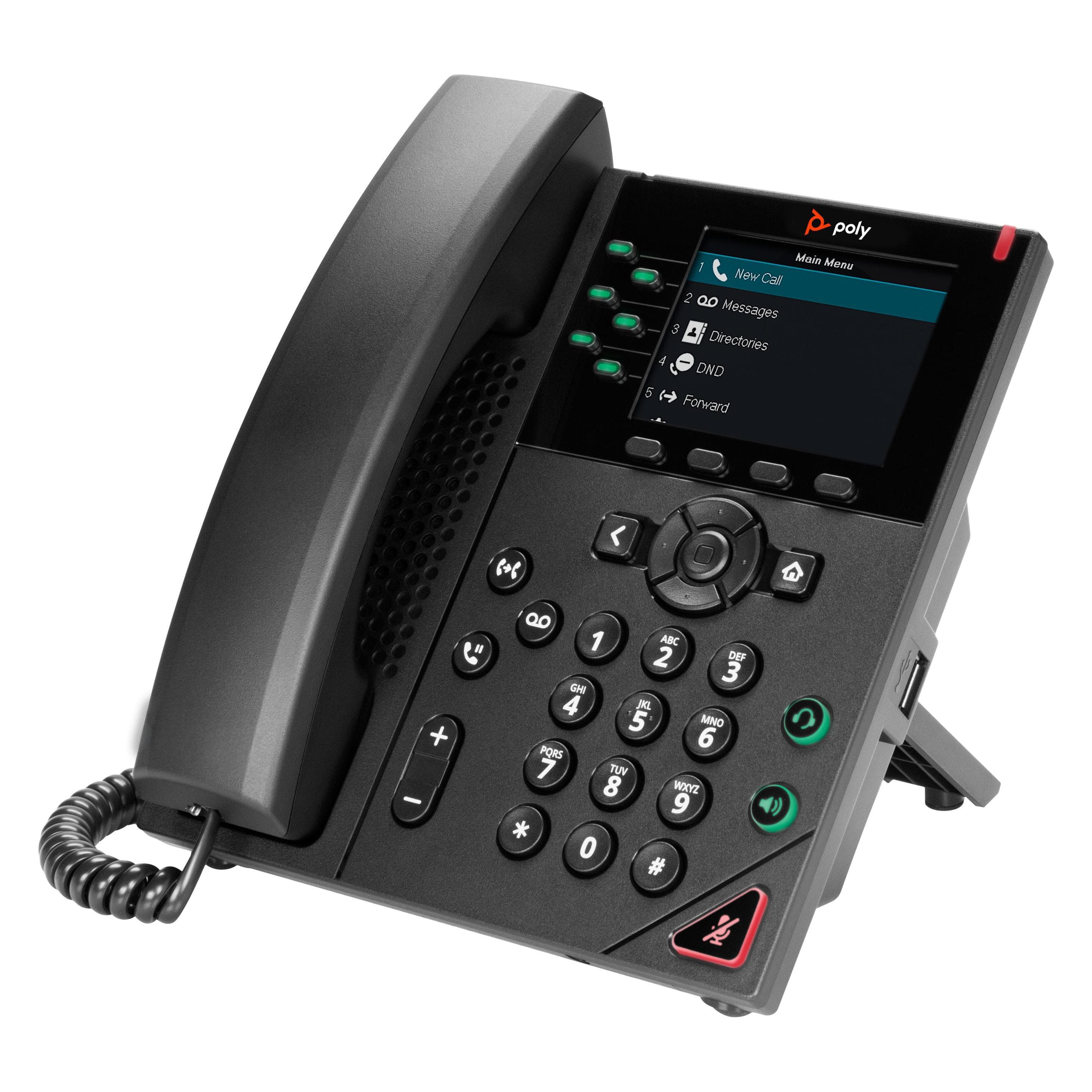HP Poly VVX 350, Telefon, Schwarz