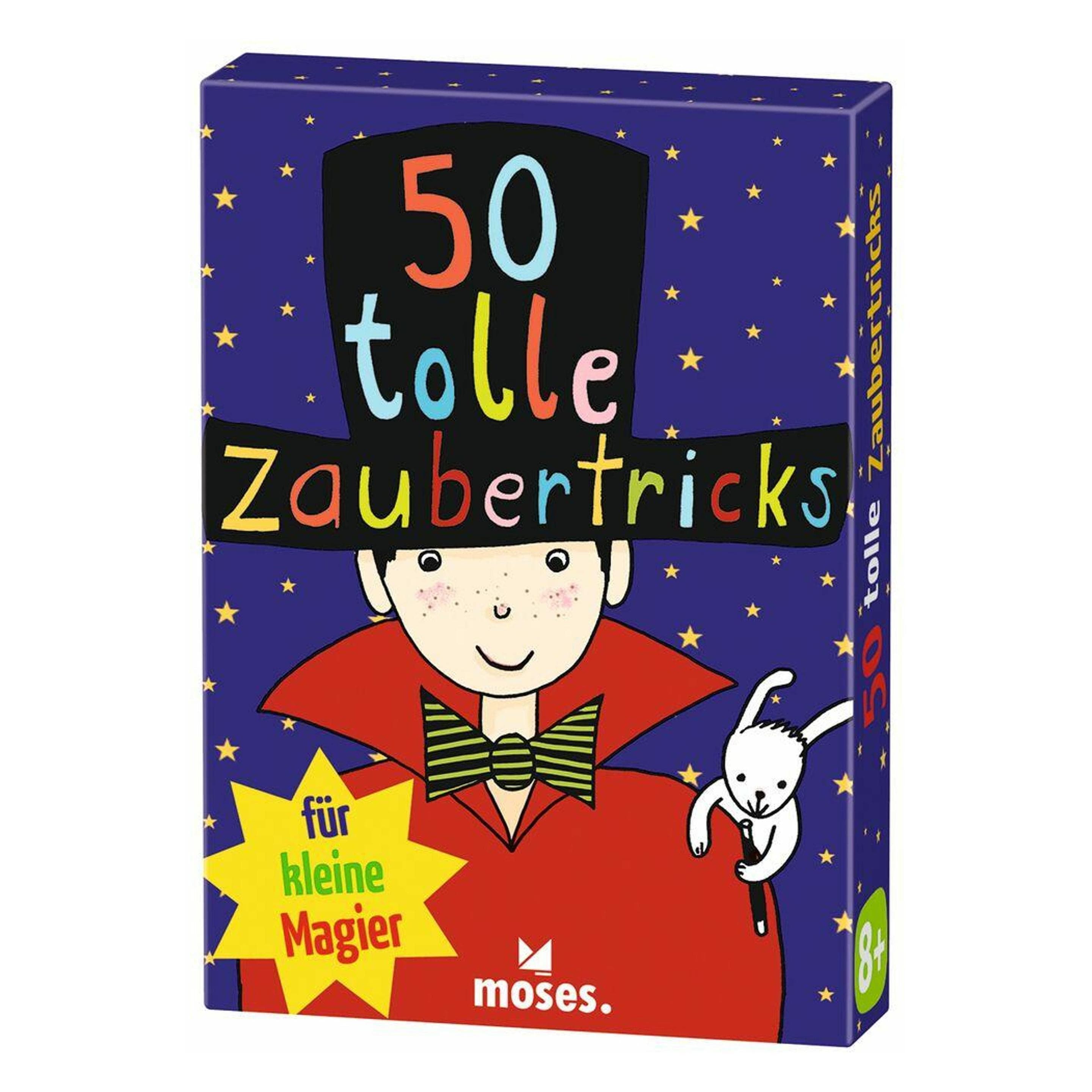 Moses MOS21090 - 50 tolle Zaubertricks für kleine Magier, für 1+ Spieler, ab 8 Jahre (DE-Ausgabe) (Deutsch, 1 - 10 Spieler)