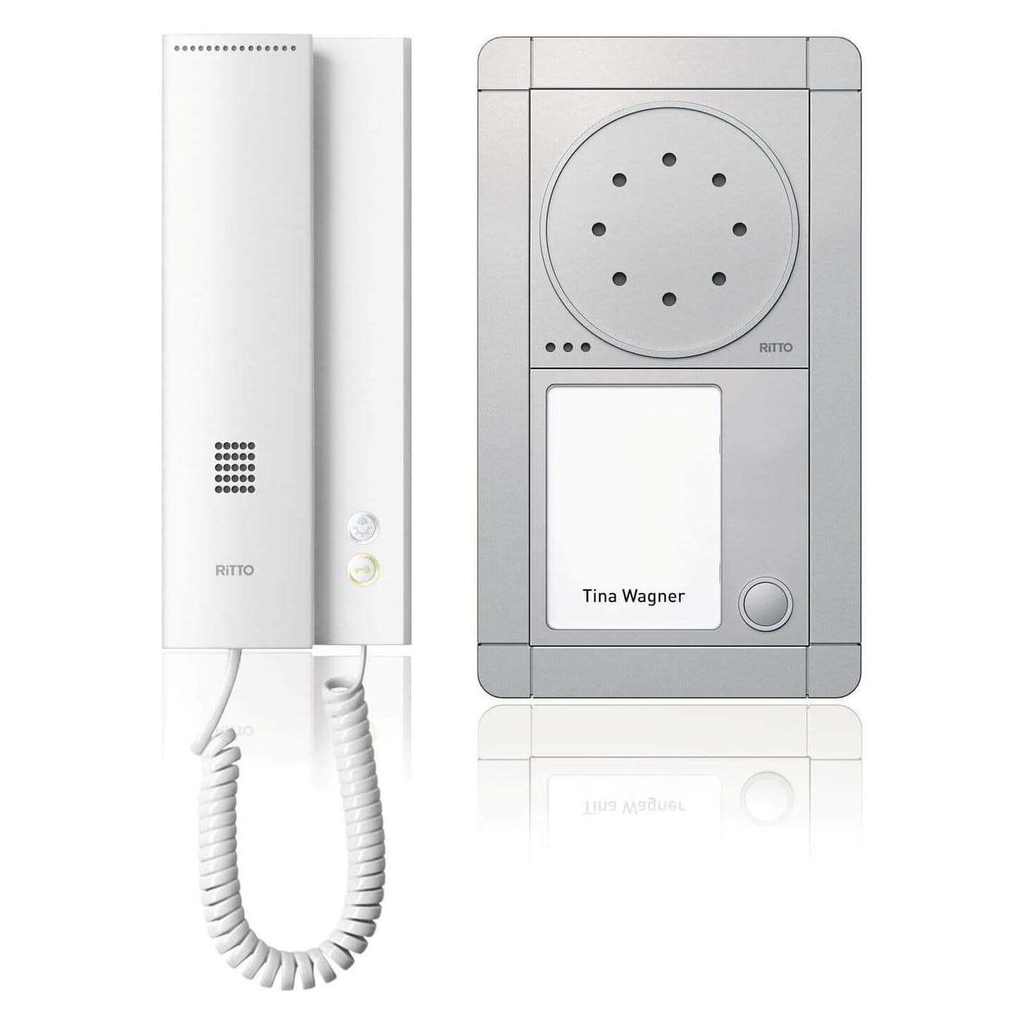 Schneider Electric, Klingel + Türsprechanlage, PortierAudioSetWEsilber/weiss