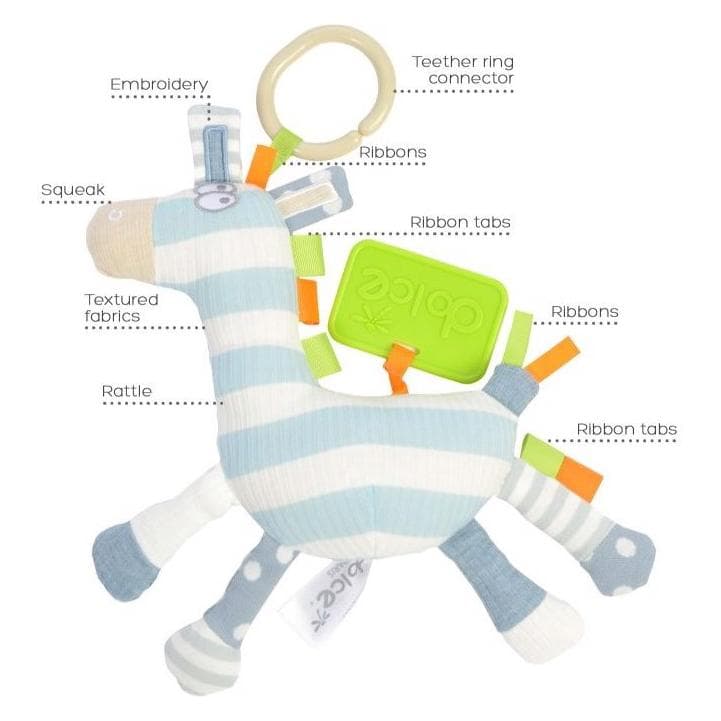 Dolce Toys, Babyrassel, Aktivität hängendes Zebra
