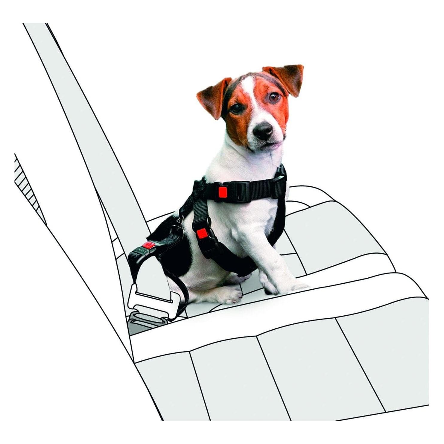Karlie Auto-Sicherheitsgeschirr Nylon (Hund, Sicherheitsverschluss), Tiertransport