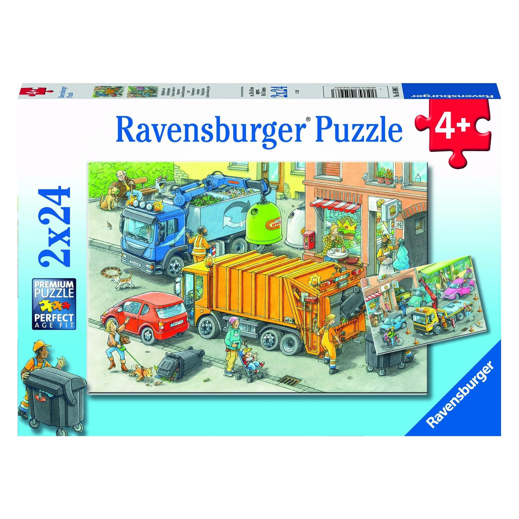 Ravensburger Müllabfuhr und Abschleppwagen (24 Teile)