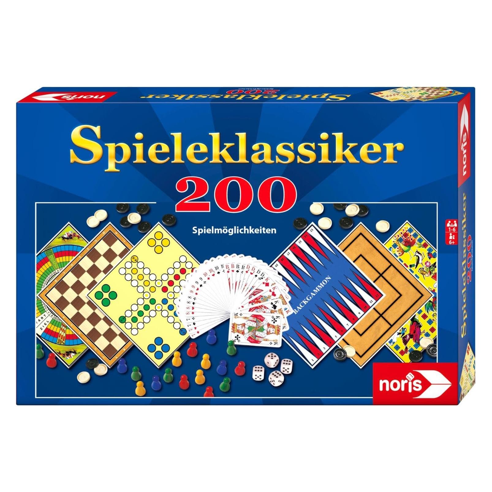 Noris Spieleklassiker 200 Spielmöglichkeiten (1 - 6 Spieler)