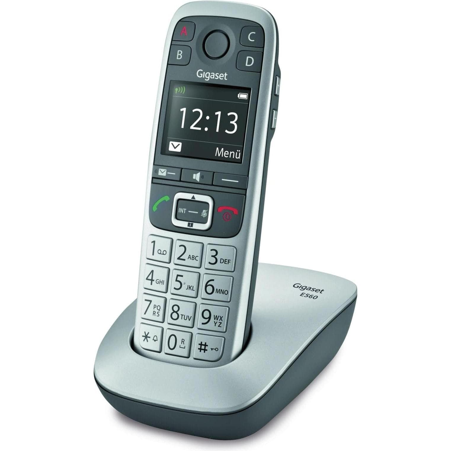 Gigaset E560 (DE-Version), Telefon, Schwarz, Silber