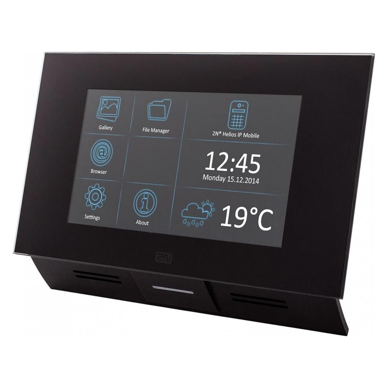 2N, Klingel + Türsprechanlage, Innensprechstelle Indoor Touch 2.0 PoE Schwarz (Ethernet)