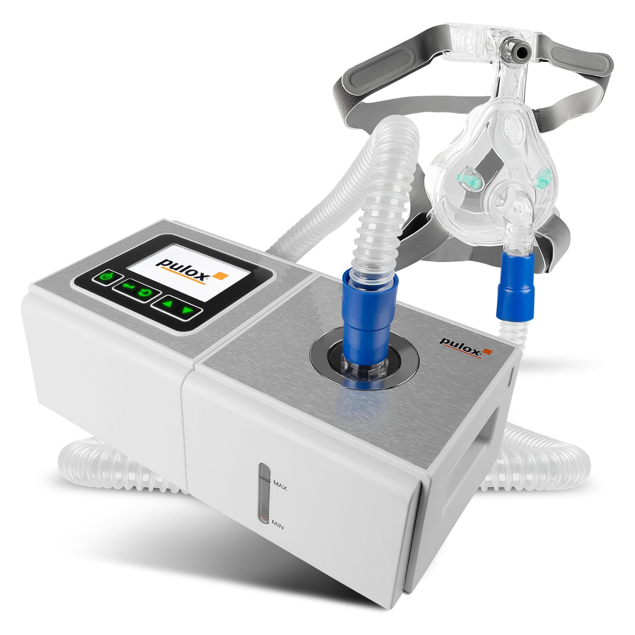 Pulox, Schlaftherapie, Auto CPAP Schlafapnoe Therapiegerät mit Gesichtsmaske
