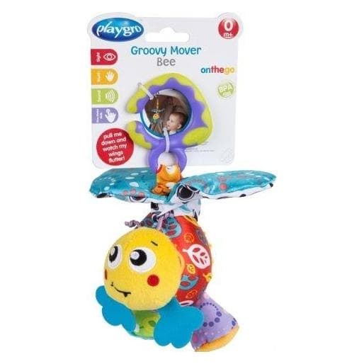 Playgro, Kinderwagenspielzeug, Biene Wackel Zappel Kinderwagenanhänger