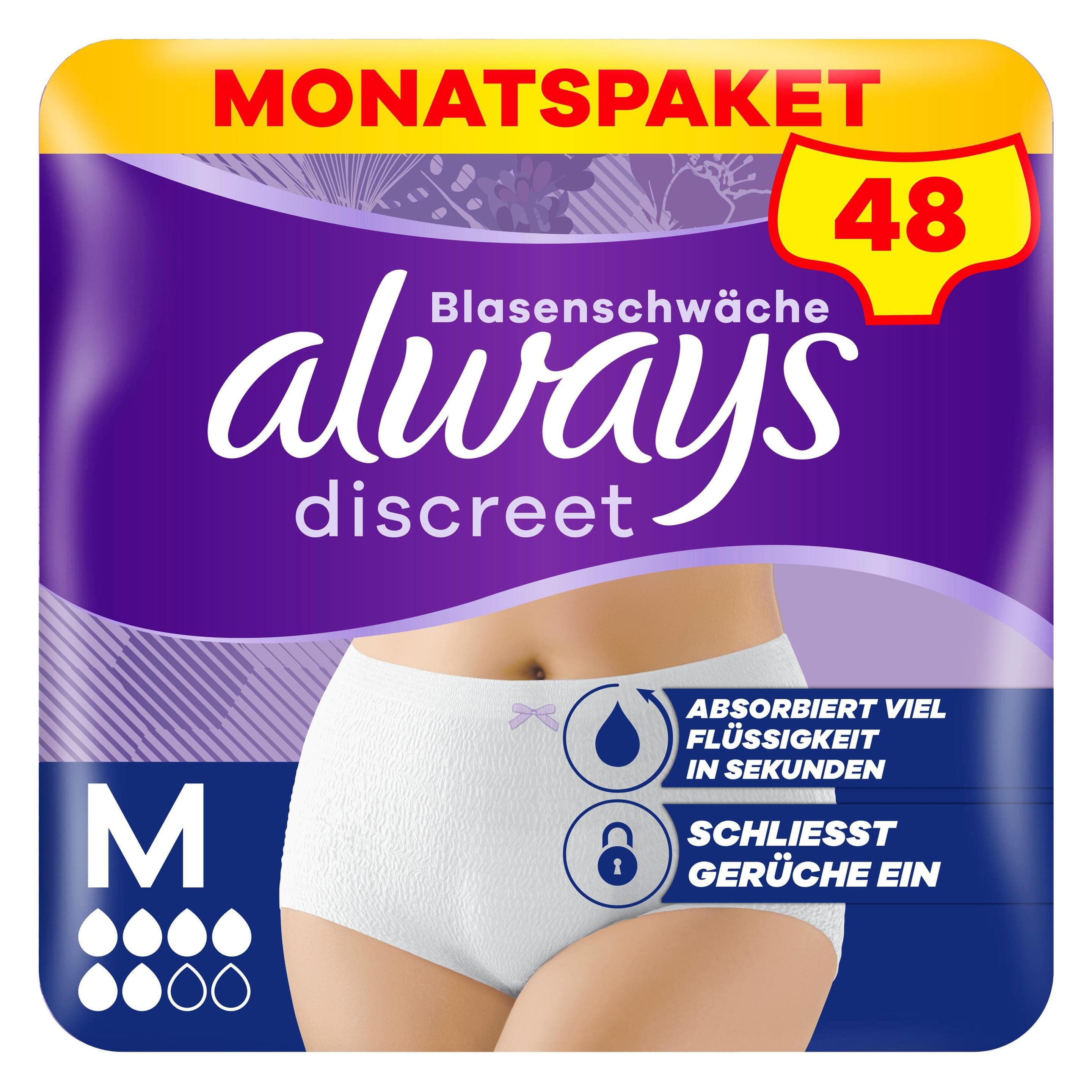 Always, Inkontinenzhygiene, Discreet (48x, Normal)