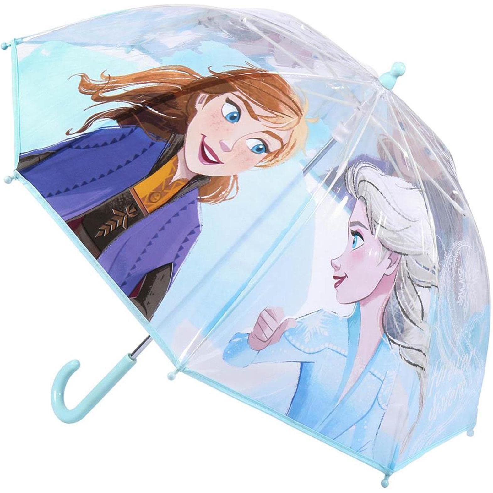 GED, Mädchen, Regenschirm, Ombrello Manuale - Disney Frozen 2 Bubble 45cm, Blau