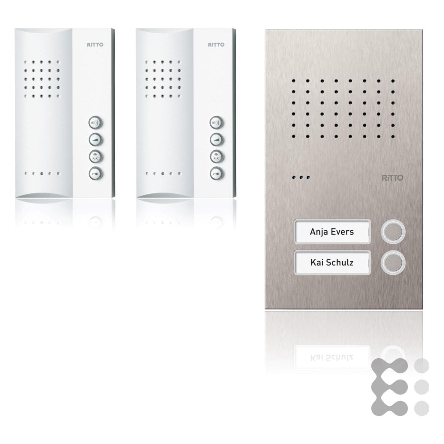 Schneider Electric, Klingel + Türsprechanlage, Acero pur AudioSet Freisprechstelle (Kabelgebunden)