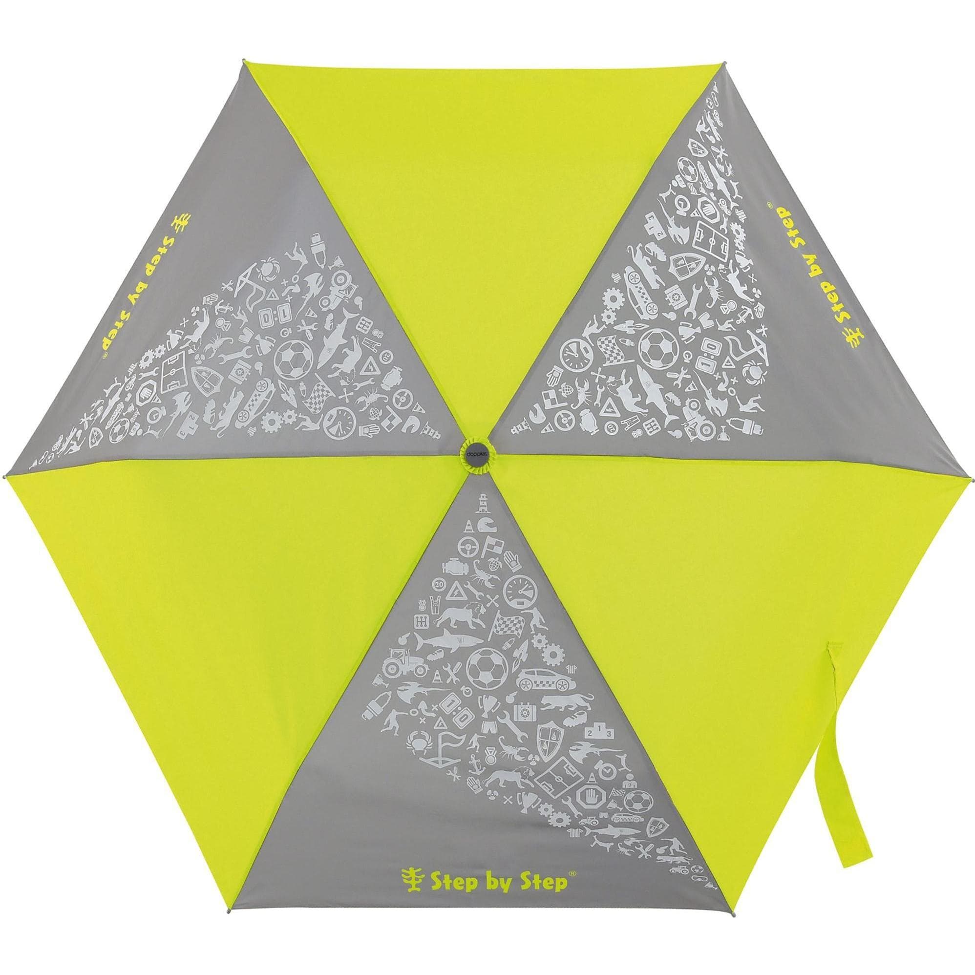 Doppler, Unisex, Regenschirm, Step by Step Regenschutz Regenschirm, mit Farbeffekt, Gelb