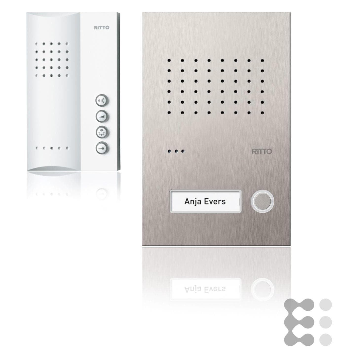 Schneider Electric, Klingel + Türsprechanlage, Acero pur AudioSet Freisprechstelle (Kabelgebunden)