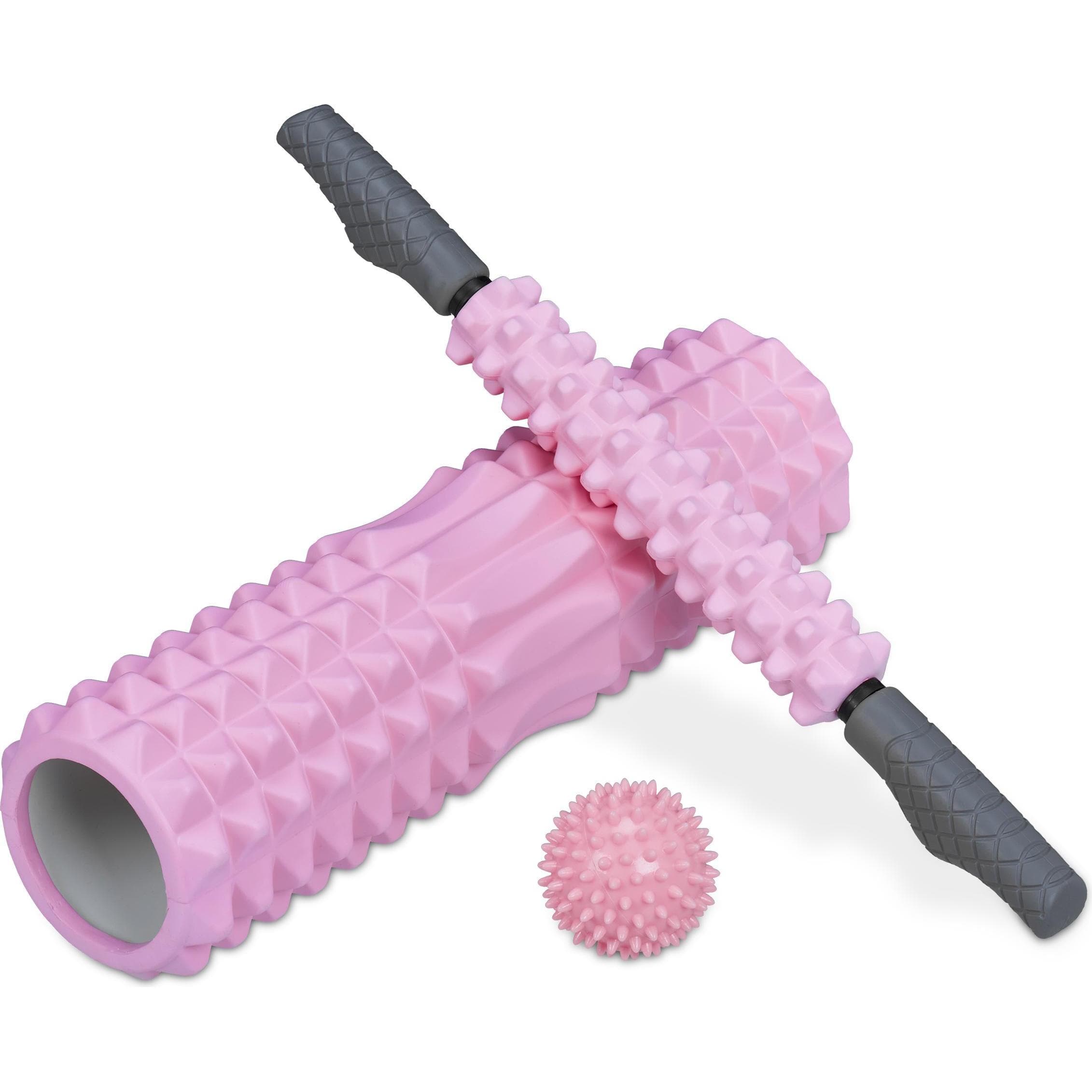 Relaxdays, Faszienball + Faszienrolle, Faszienrolle (7.50 cm)