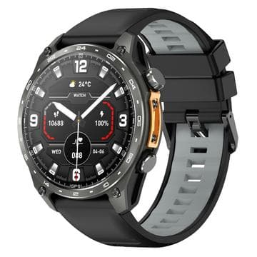 HD300Pro Sport-Smartwatch mit 5-Satelliten-GPS, Offline-Karten und dänischer Sprache - Schwarz